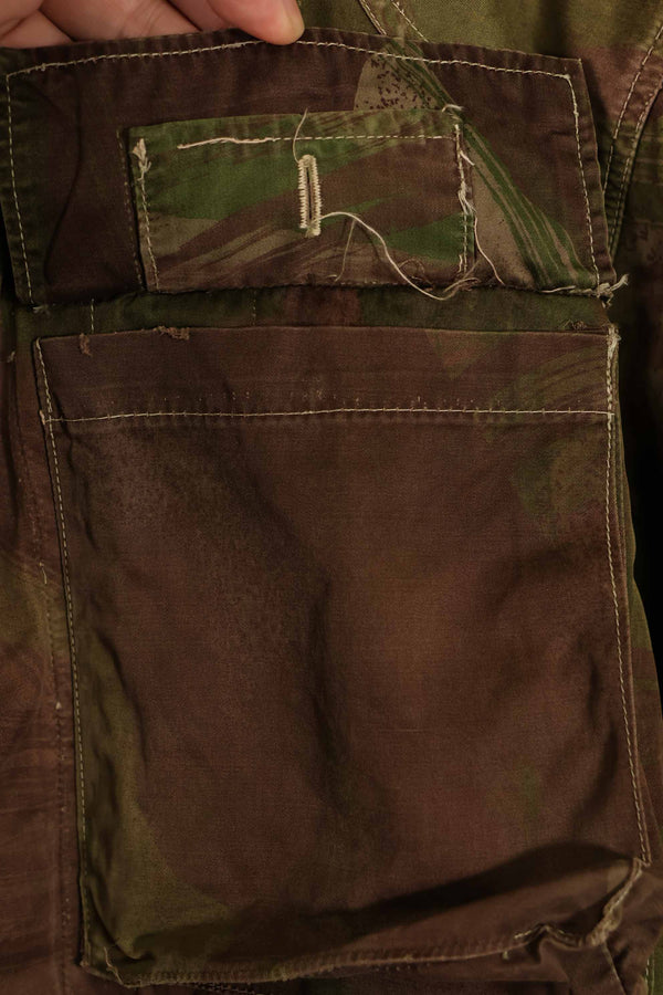 実物　1961年製　ARVN Windproof 迷彩　シャツ　薄手生地　ボタン欠損あり　レア品