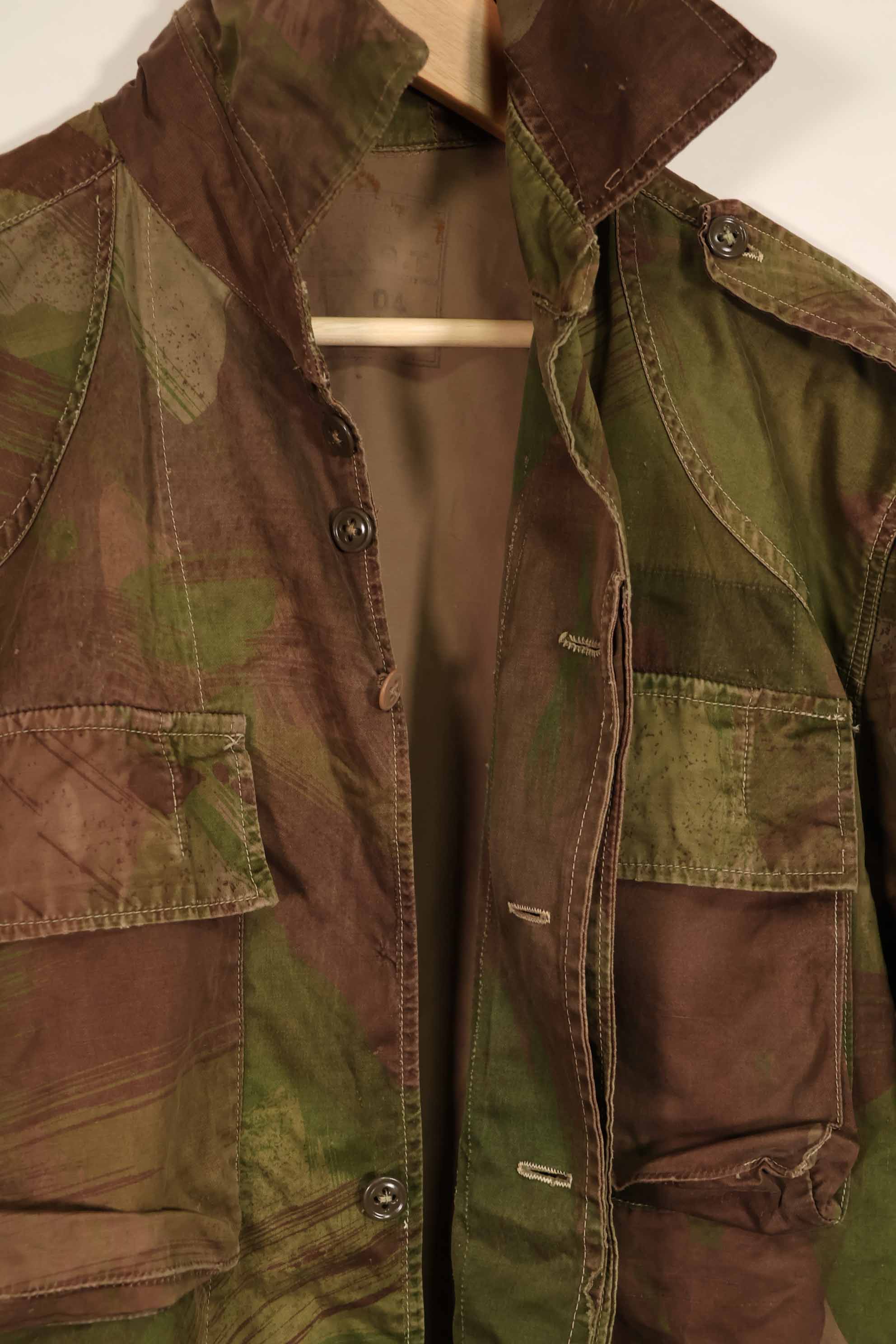 実物　1961年製　ARVN Windproof 迷彩　シャツ　薄手生地　ボタン欠損あり　レア品