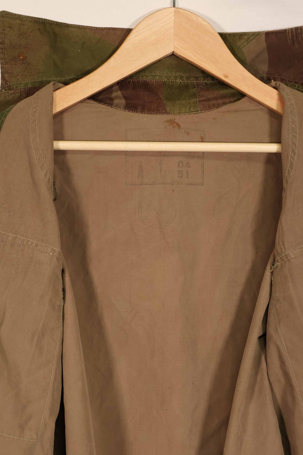 実物　1961年製　ARVN Windproof 迷彩　シャツ　薄手生地　ボタン欠損あり　レア品
