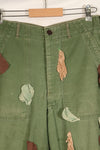 กางเกงยูทิลิตี้ MEDIUM OG-107 รุ่นต้นปี 1960, ประเภท I Baker Trousers, ลายพราง, ปรับเปลี่ยนสำหรับการใช้งานซุ่มยิง