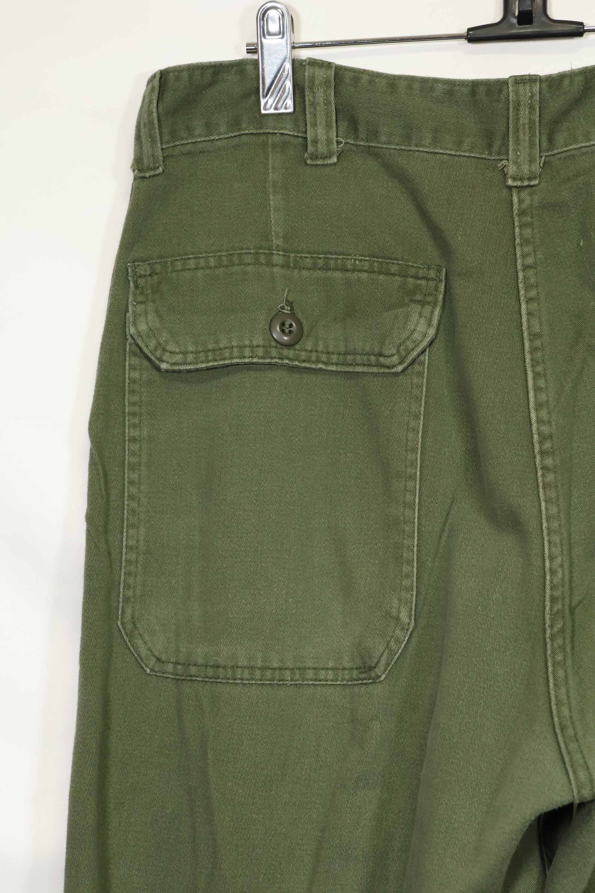 1970年代ロット　個人調達品　OG-107 ユーティリティパンツ　ベイカーパンツ　36x30　中古品　A
