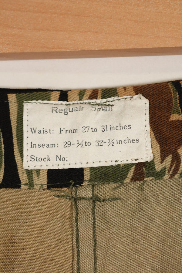 Mid-1960s Deadstock Early Gold Tiger Stripe Pants Size S-R US Cut