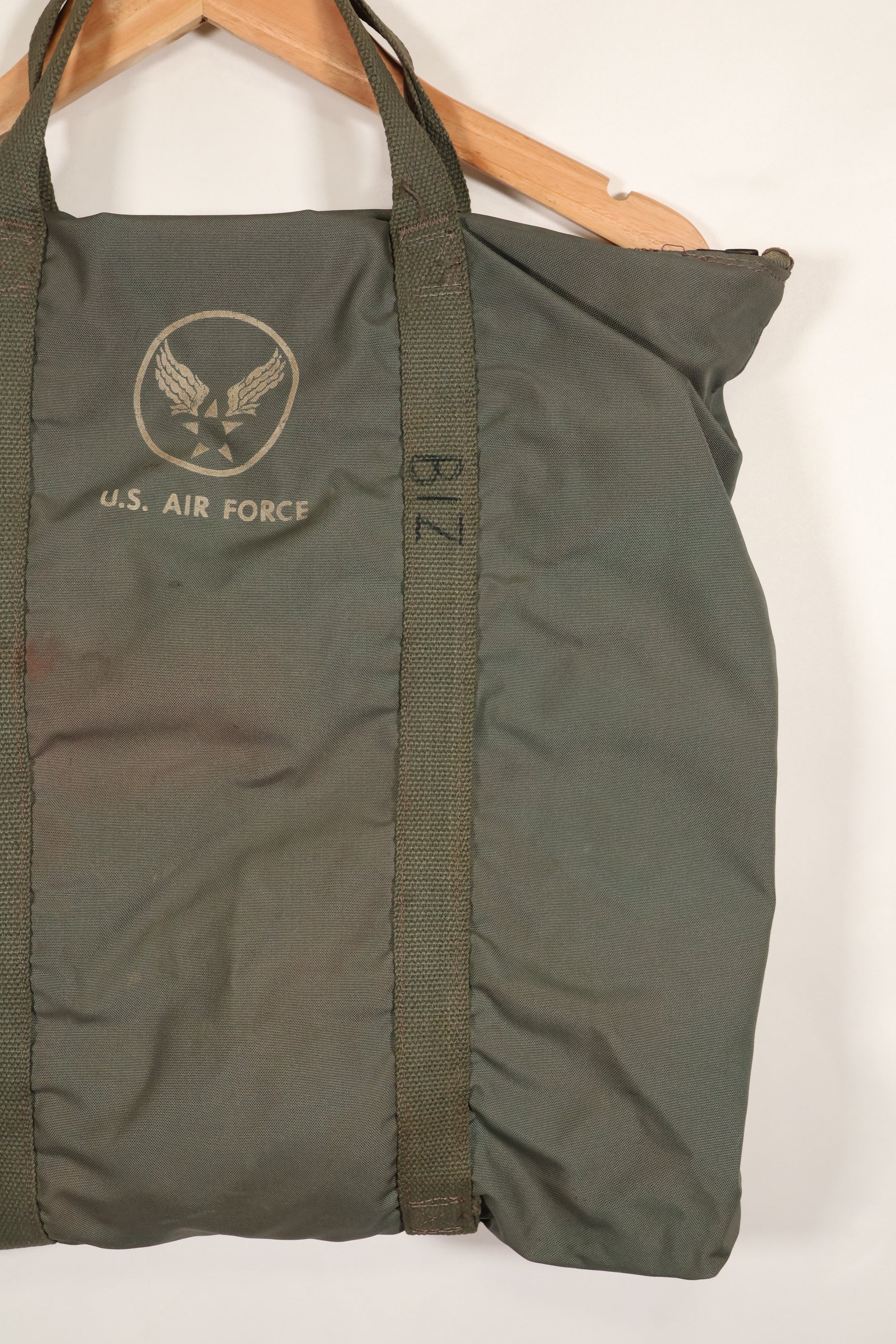 1950年代　アメリカ空軍　初期型　ヘルメットバッグ　ジッパー稼働　美品　中古品