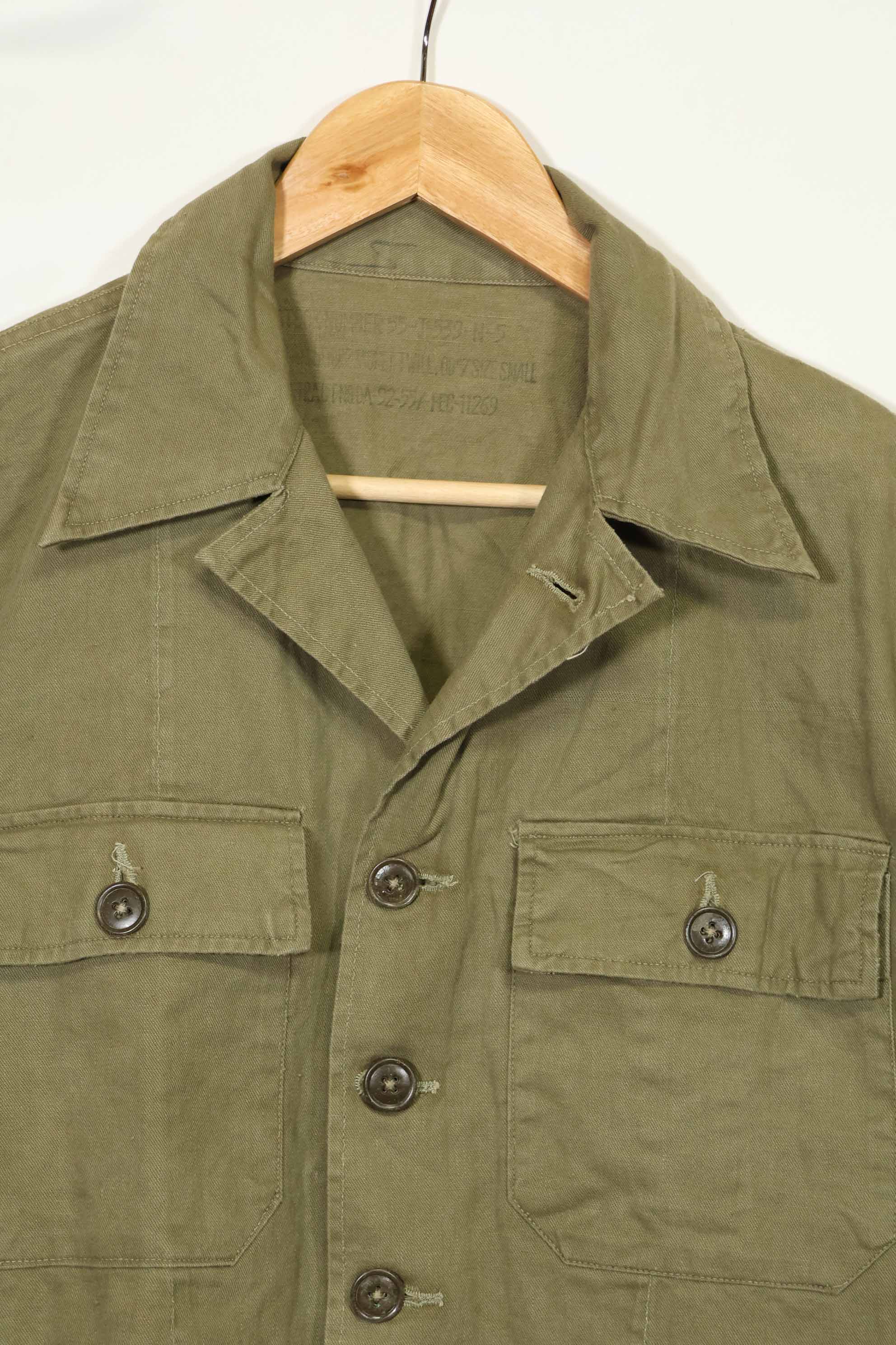 1960年代　沖縄CISO製　推定日本製　ローカルメイド　OG-107　ユーティリティシャツ　中古品
