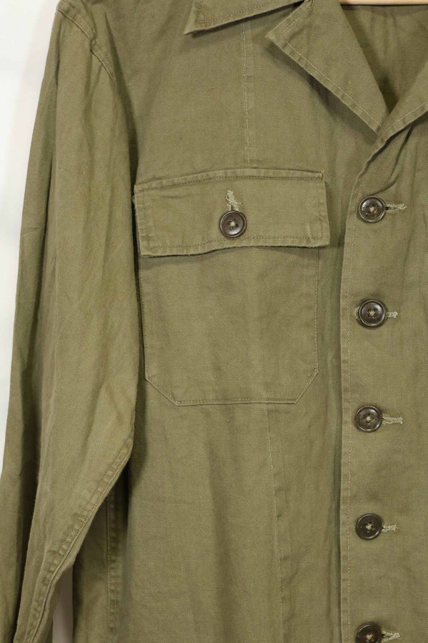 1960年代　沖縄CISO製　推定日本製　ローカルメイド　OG-107　ユーティリティシャツ　中古品