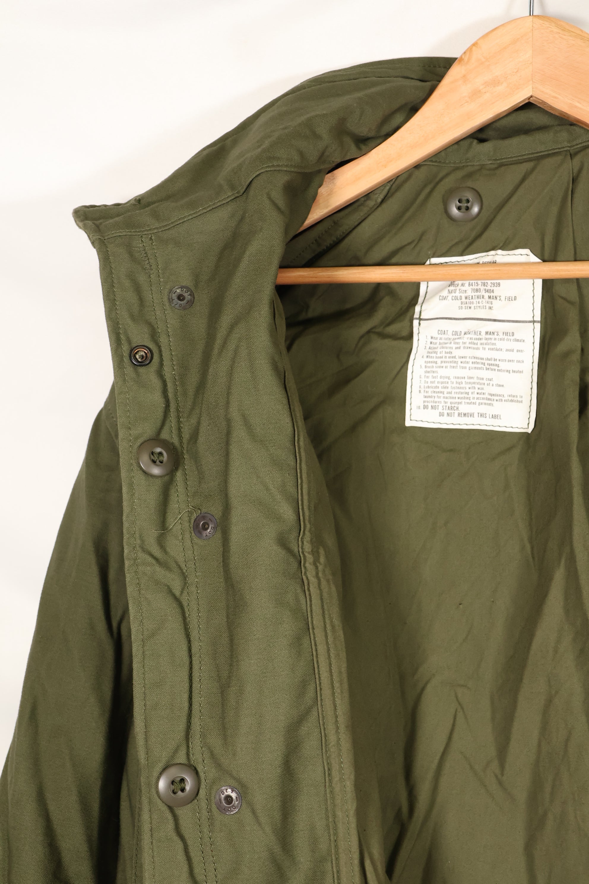 1974 Contract M-R 3rd Model M65 Field Jacket, almost unused