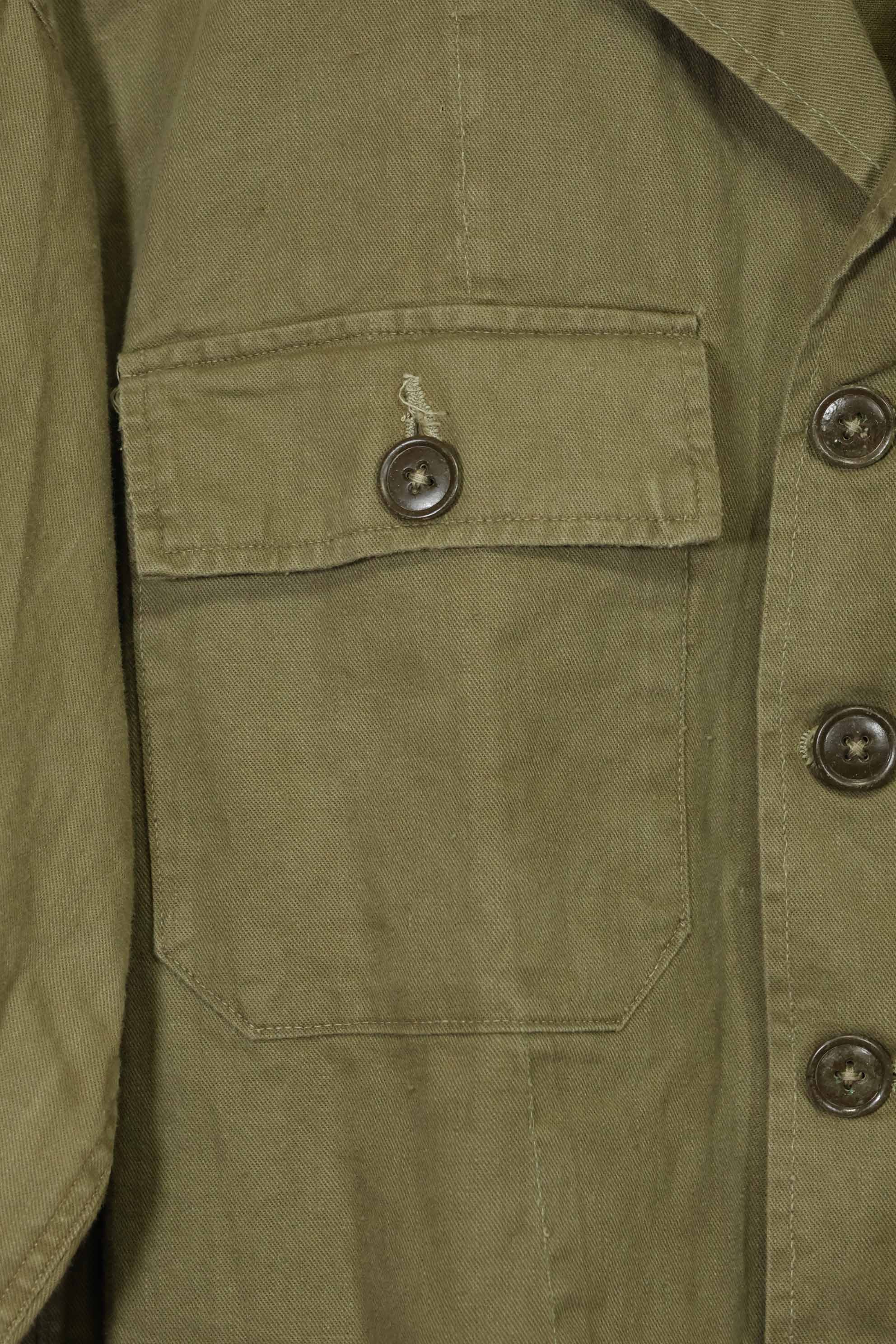1960年代　沖縄CISO製　推定日本製　ローカルメイド　OG-107　ユーティリティシャツ　中古品