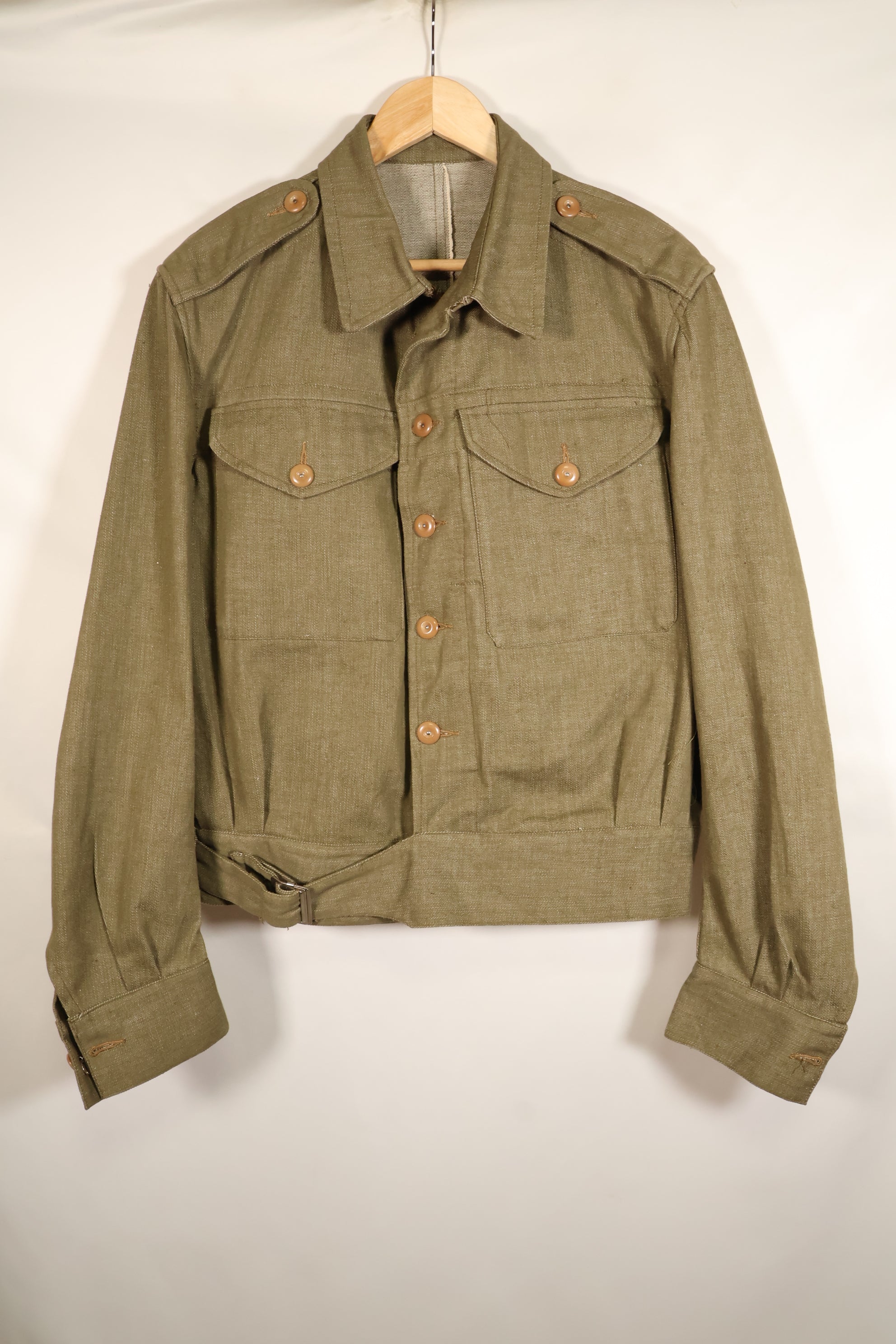 1950年代　サイズ No.7　イギリス軍　陸軍　バトルドレス　コットンデニムジャケット　短ジャケット　中古品