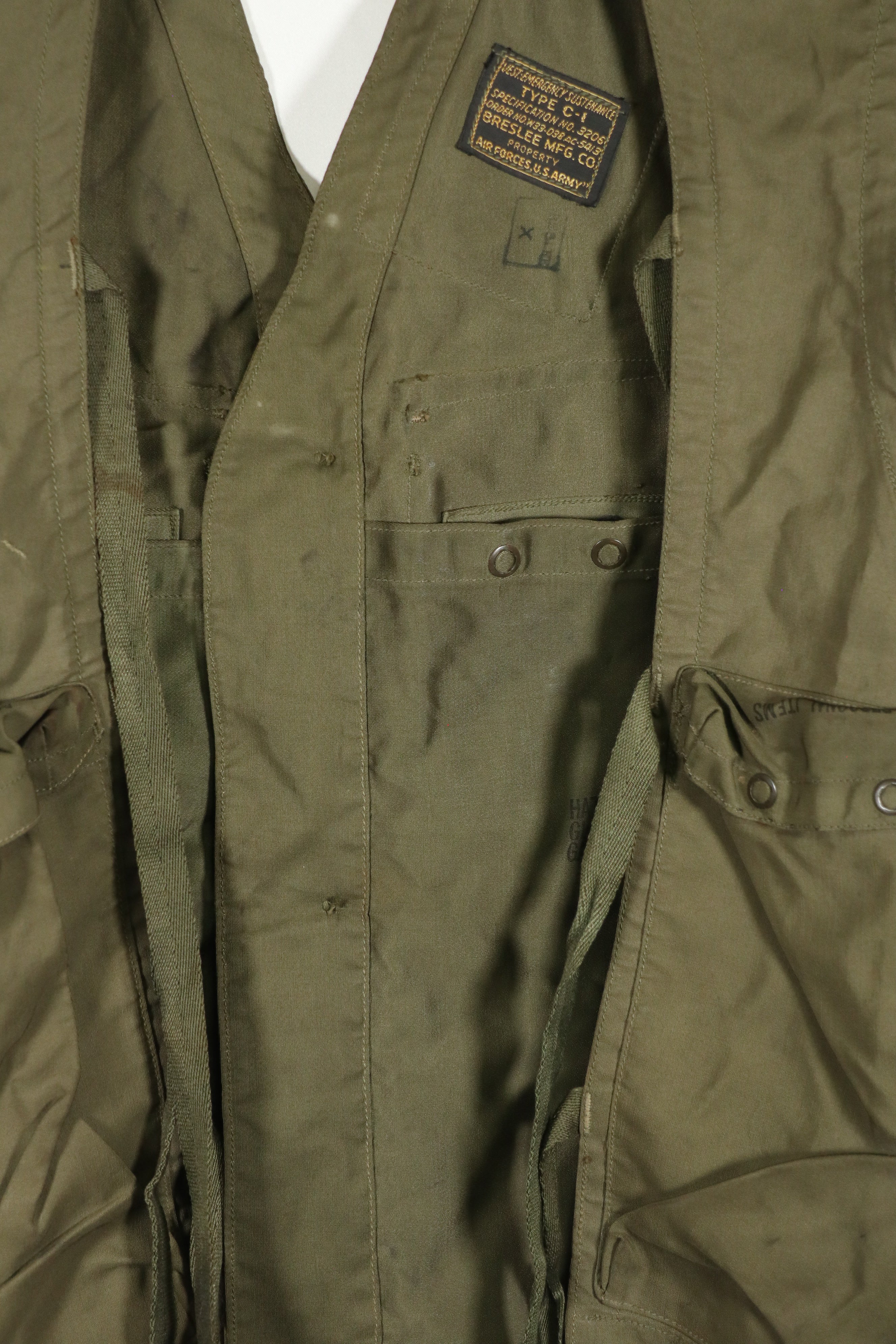 実物　1940年代　アメリカ陸軍航空隊 AAF C-1 サバイバルベスト　中古品