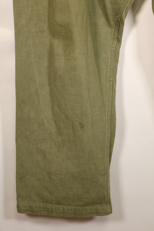 1950s, Size No. 6, British Army Battle Dress Denim Pants, Used