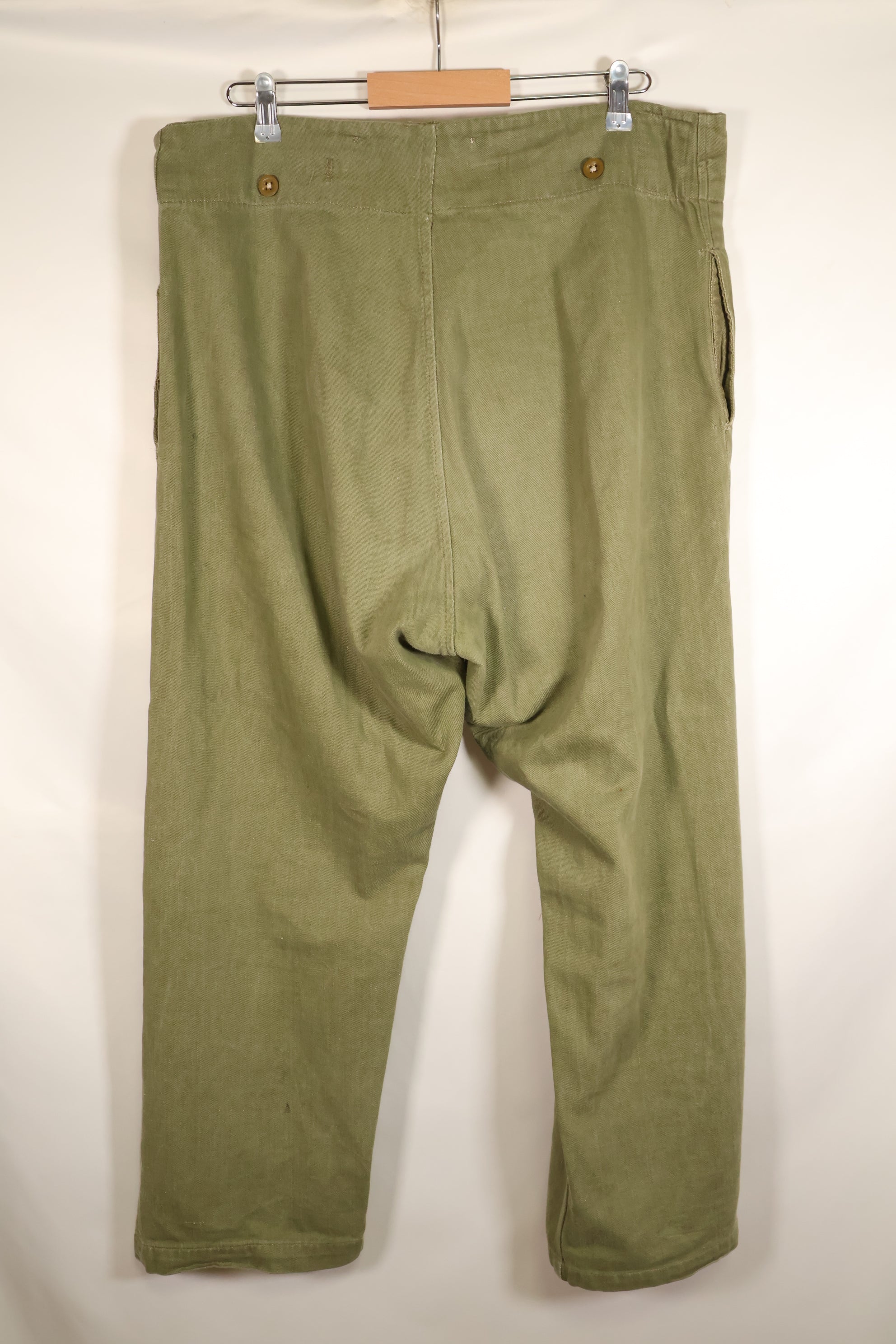 1950s, Size No. 6, British Army Battle Dress Denim Pants, Used