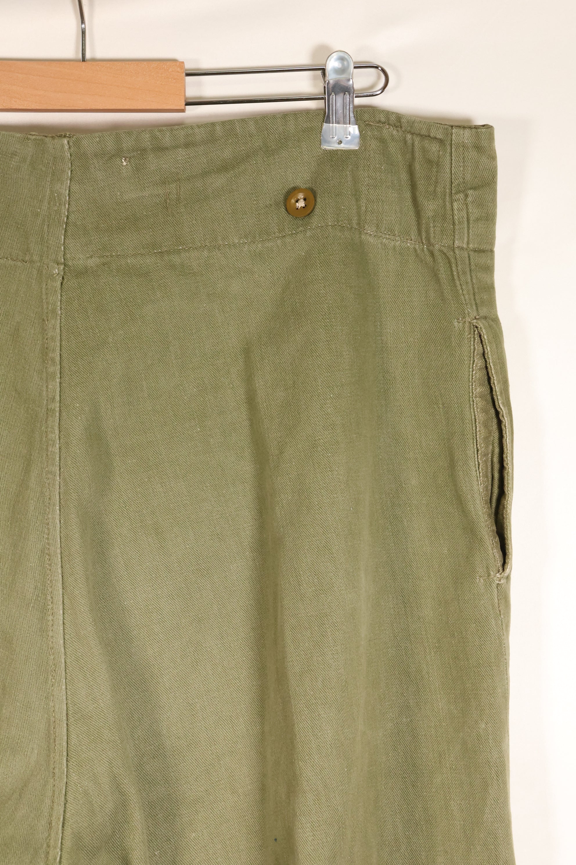 1950s, Size No. 6, British Army Battle Dress Denim Pants, Used