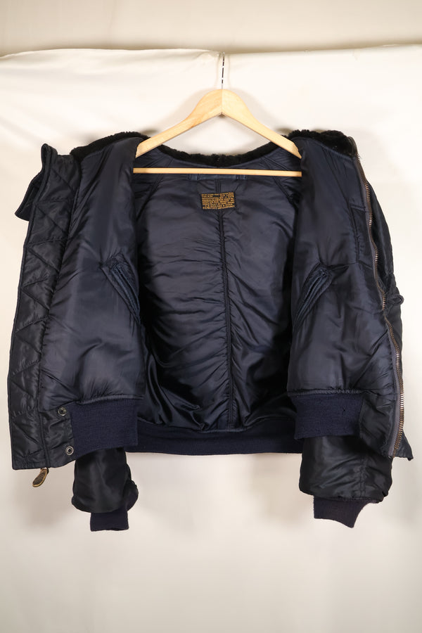 1950年代前半　LARGE　アメリカ空軍　N2-A　エアフォースブルー　寒冷地用フライトジャケット　中古品