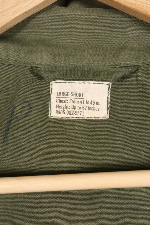 Circa 1967 L-S USAF Air Police 3rd Model Jungle Fatigue Jacket Short Sleeve Custom Used
