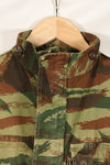 1950s French Army Airborne TAP 47/56 Pattern Lizard Camouflage Jacket, used.