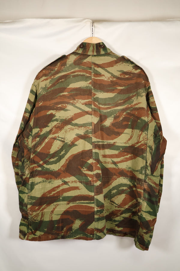 1950s French Army Airborne TAP 47/56 Pattern Lizard Camouflage Jacket, used.