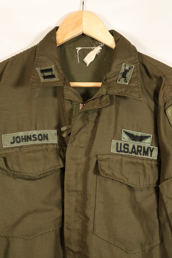 สัญญาปี 1971, M-L, กองทัพสหรัฐฯ, แจ็กเก็ตกันไฟ NOMEX สำหรับนักบิน, มีป้ายติด, มือสอง