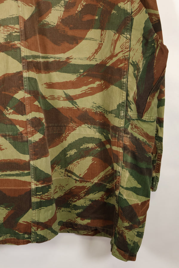 1950s French Army Airborne TAP 47/56 Pattern Lizard Camouflage Jacket, used.