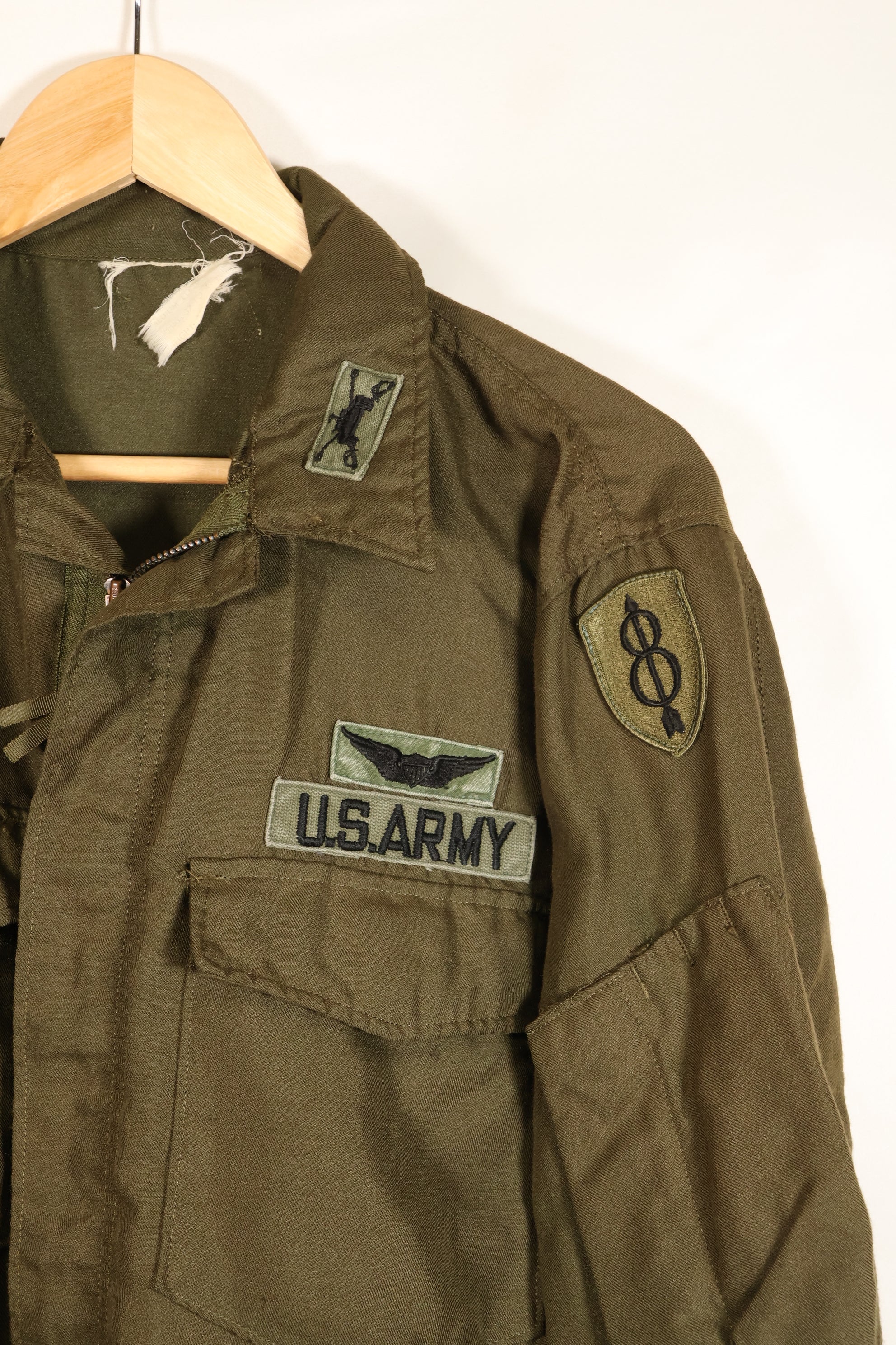 สัญญาปี 1971, M-L, กองทัพสหรัฐฯ, แจ็กเก็ตกันไฟ NOMEX สำหรับนักบิน, มีป้ายติด, มือสอง