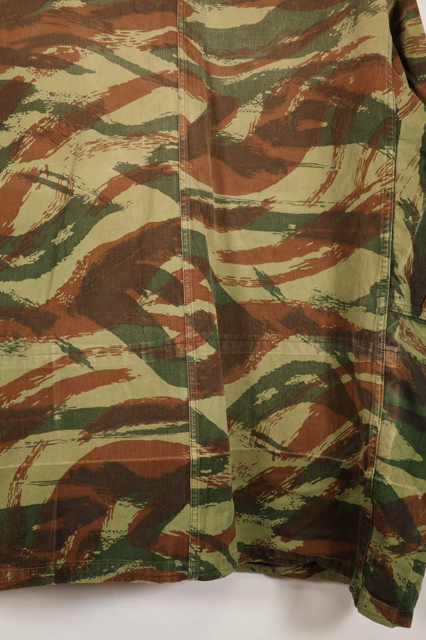 1950s French Army Airborne TAP 47/56 Pattern Lizard Camouflage Jacket, used.