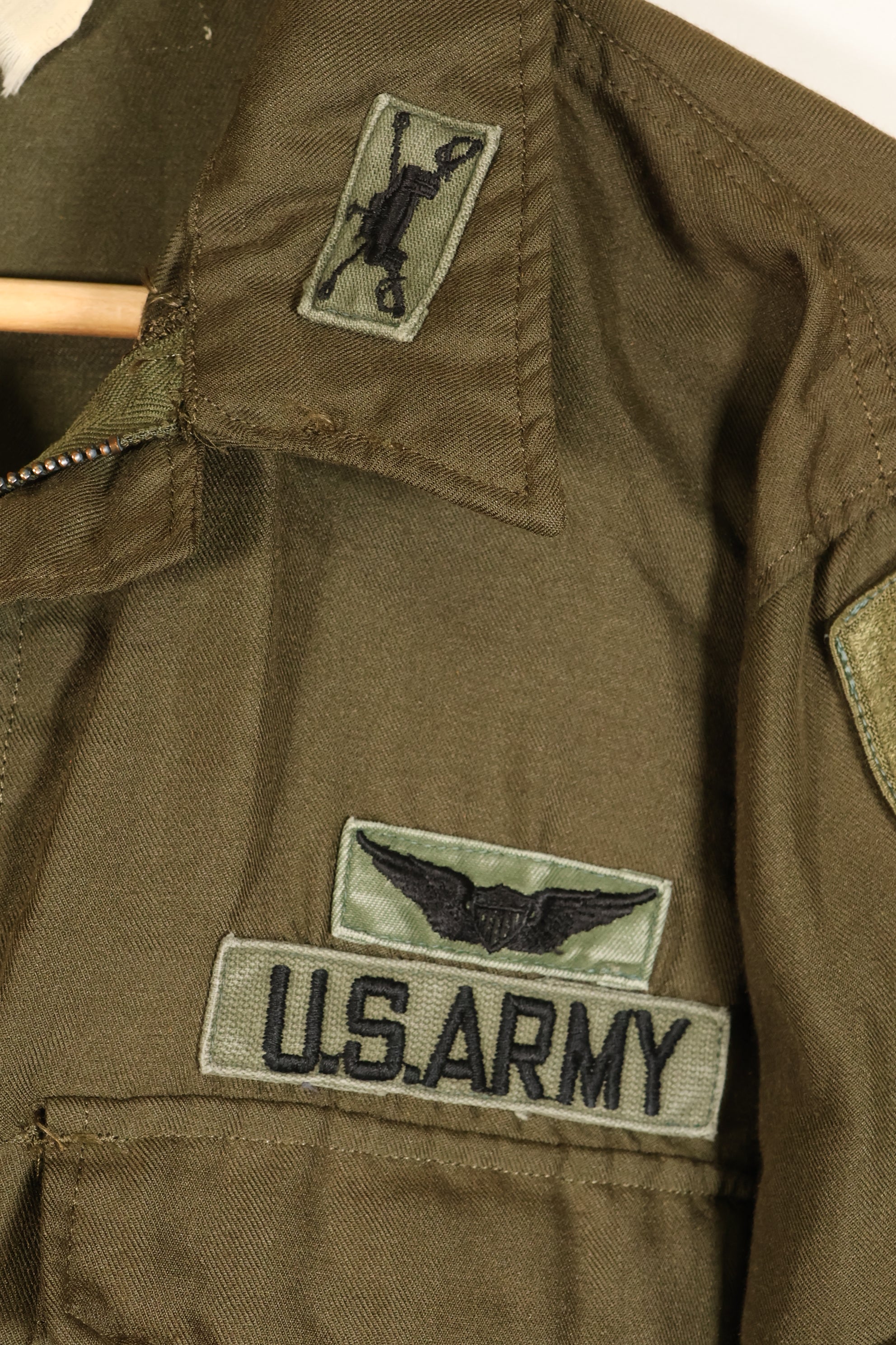 สัญญาปี 1971, M-L, กองทัพสหรัฐฯ, แจ็กเก็ตกันไฟ NOMEX สำหรับนักบิน, มีป้ายติด, มือสอง