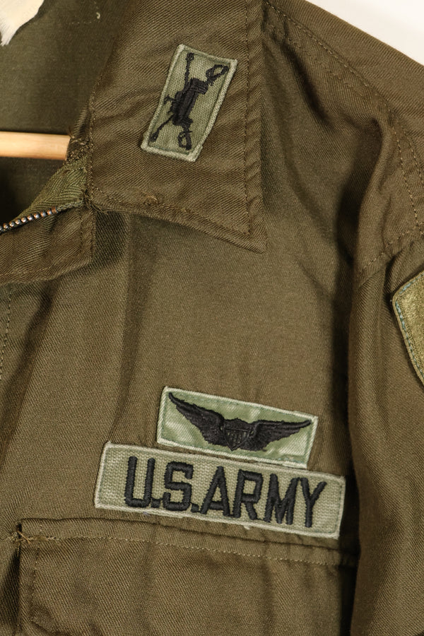 สัญญาปี 1971, M-L, กองทัพสหรัฐฯ, แจ็กเก็ตกันไฟ NOMEX สำหรับนักบิน, มีป้ายติด, มือสอง