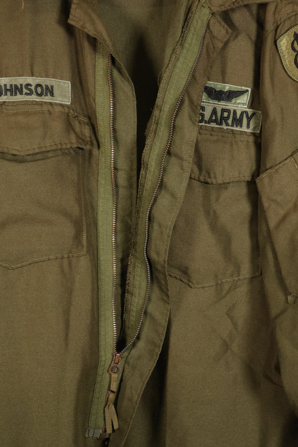 สัญญาปี 1971, M-L, กองทัพสหรัฐฯ, แจ็กเก็ตกันไฟ NOMEX สำหรับนักบิน, มีป้ายติด, มือสอง