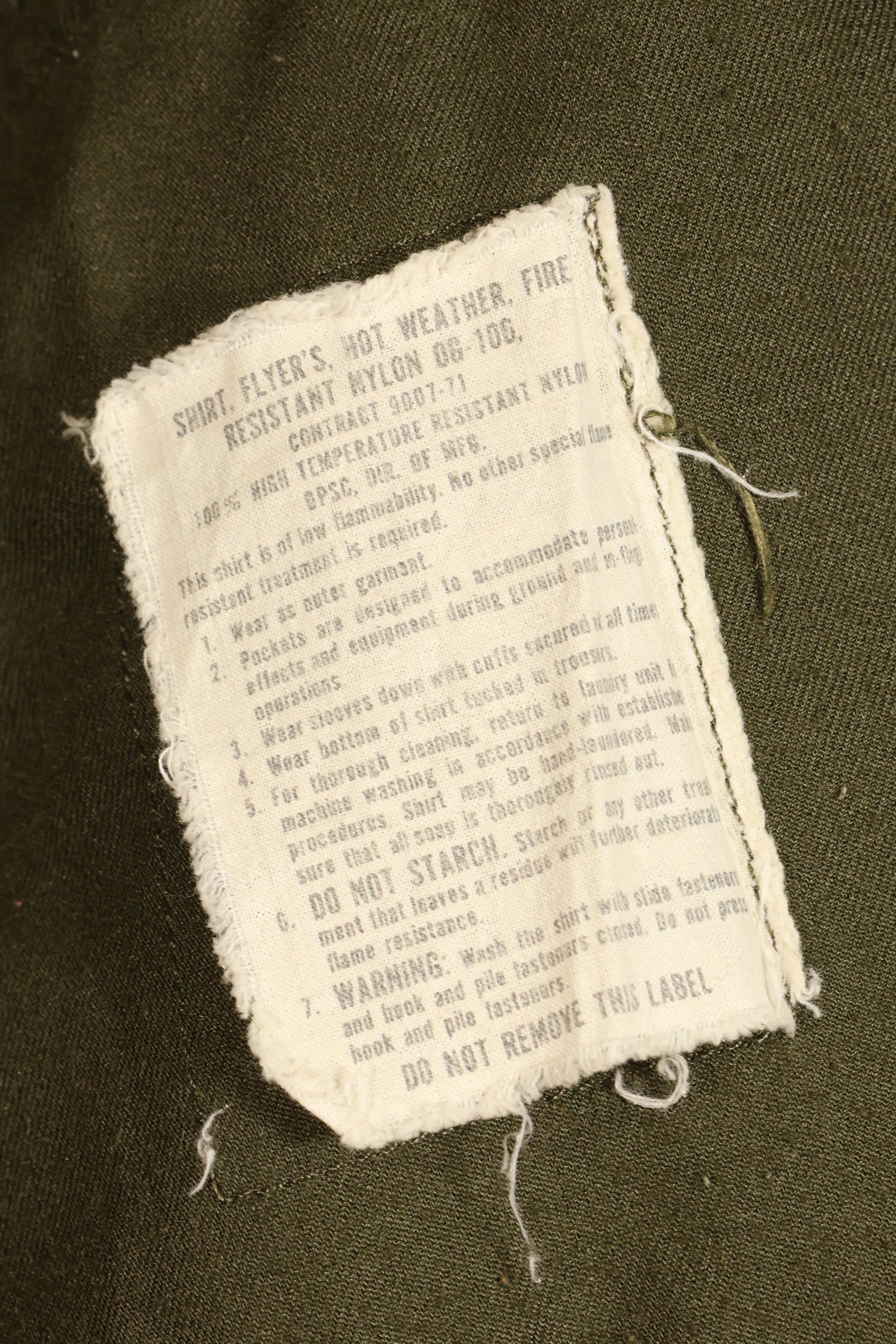 สัญญาปี 1971, M-L, กองทัพสหรัฐฯ, แจ็กเก็ตกันไฟ NOMEX สำหรับนักบิน, มีป้ายติด, มือสอง