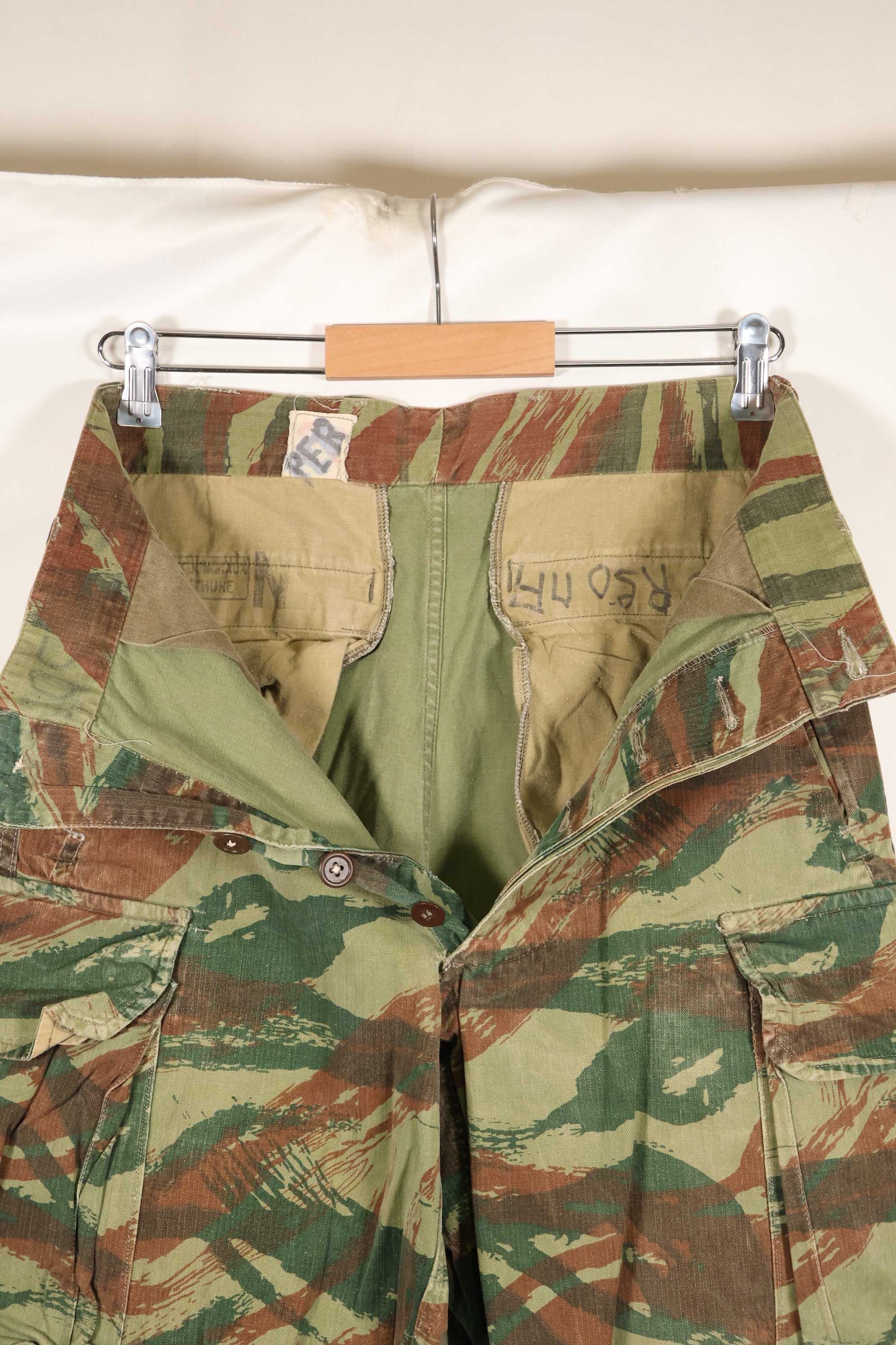 1960s French Army Lizard Camouflage Pants TAP 47/56 Pattern Used