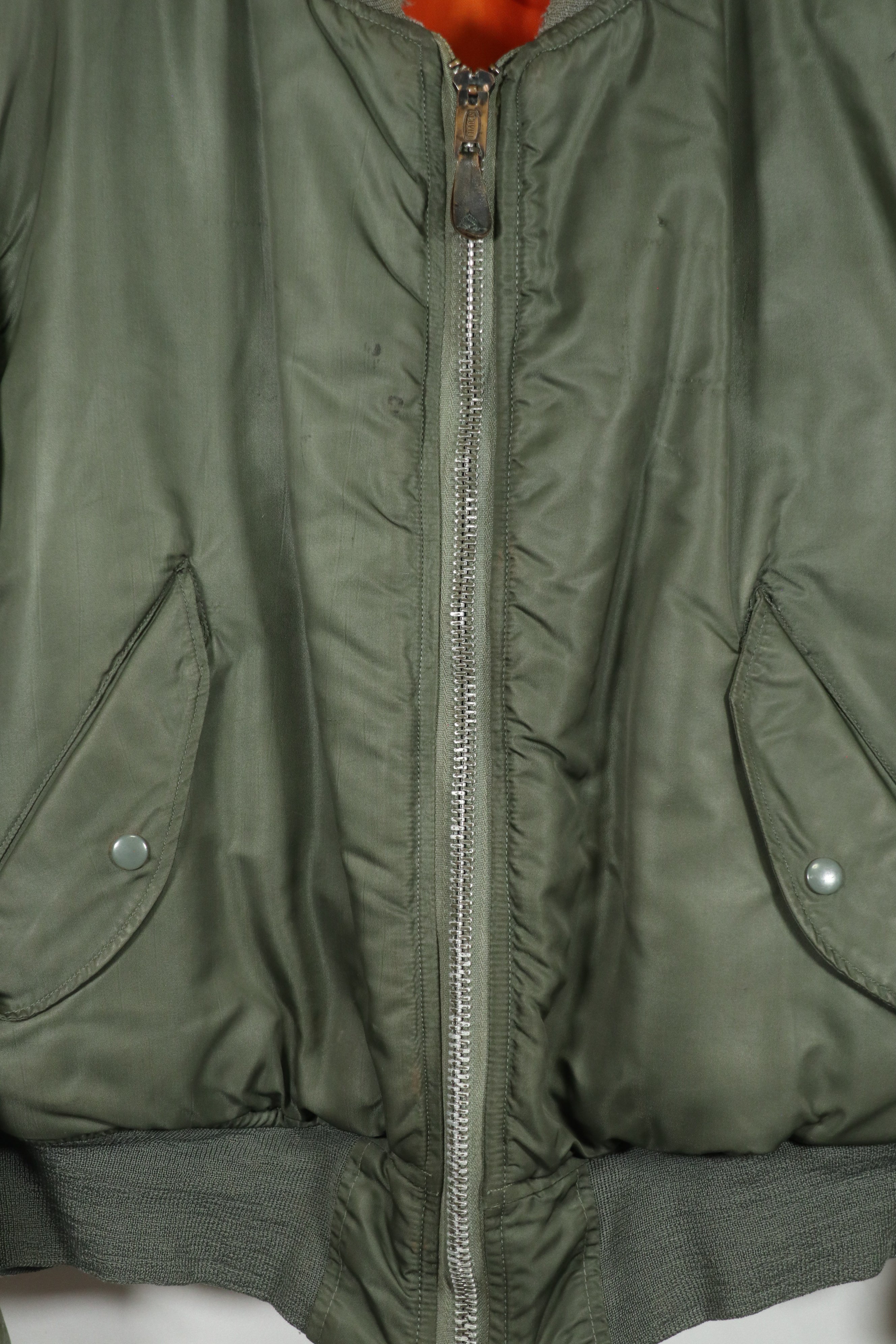 Real 1972 USAF flight jacket MA-1 used LARGE size