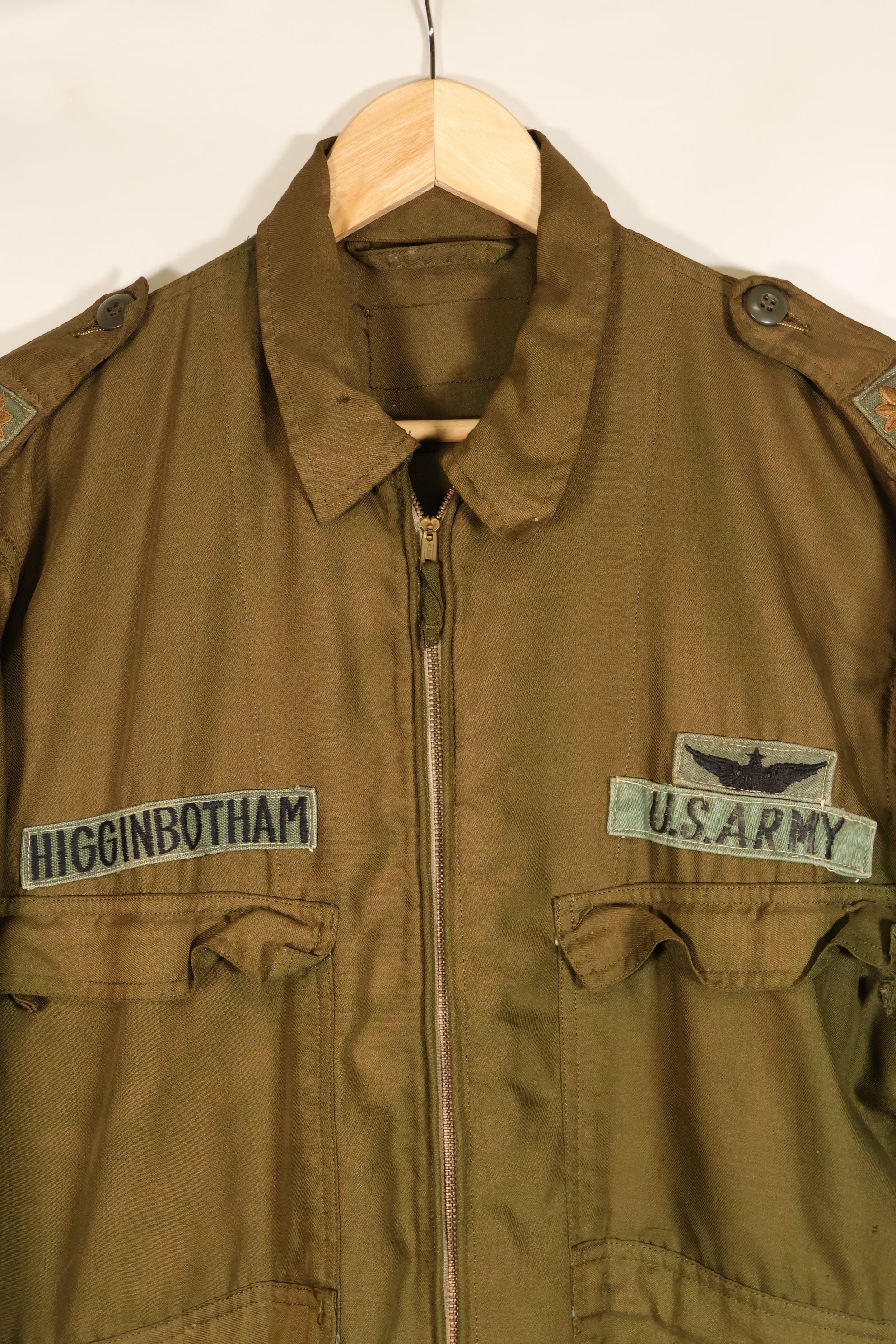 ปลายทศวรรษ 1960 – ตัวอย่างทดสอบ – กองทัพสหรัฐฯ – วัสดุ Nomex – ชุดบิน – มีตรา – มือสอง