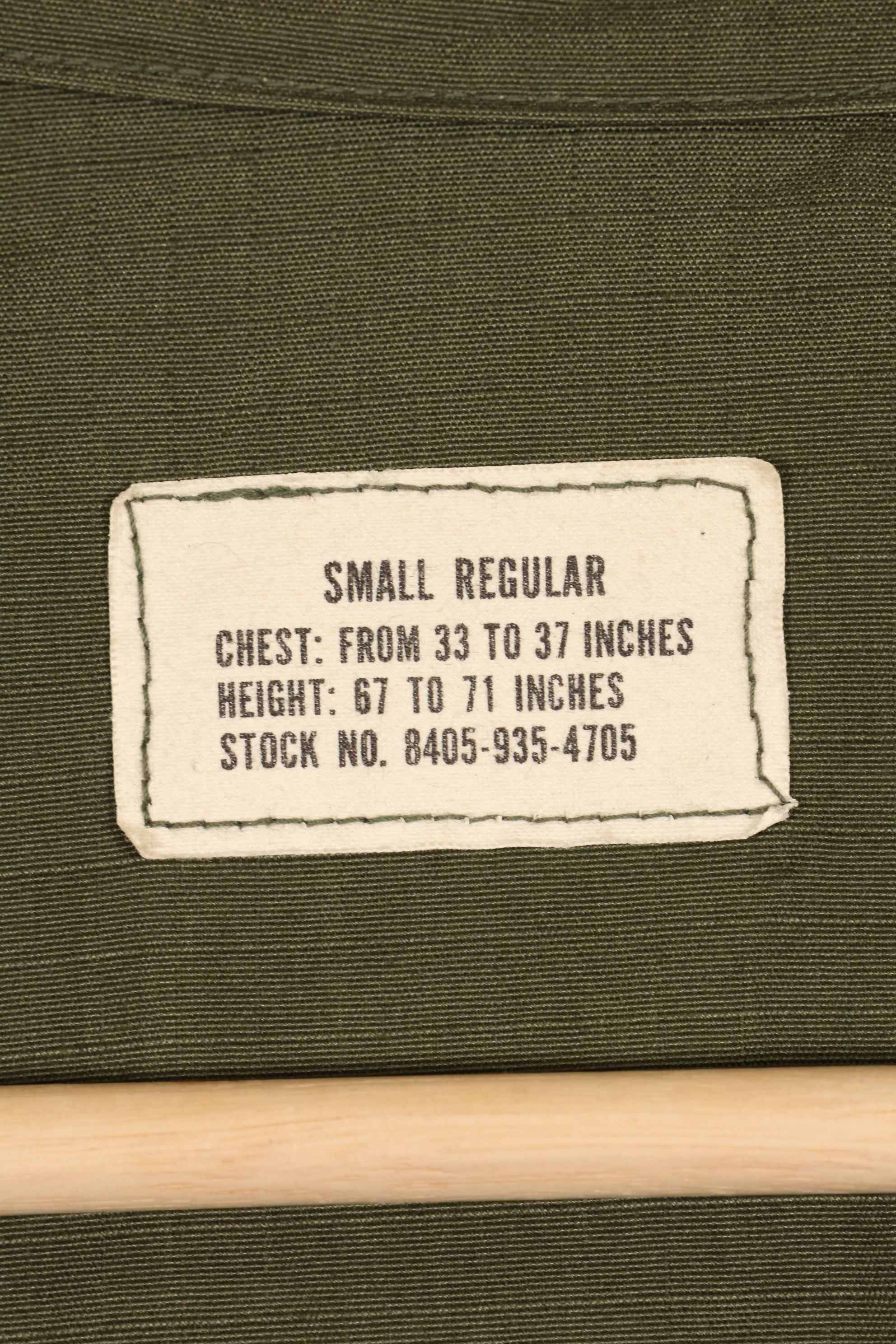 1968 S-R รุ่นที่ 4 เสื้อแจ็คเก็ต Jungle Fatigue JFK Center แทบไม่เคยใช้