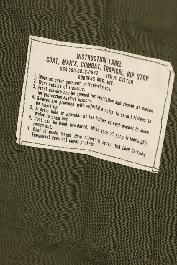1968 S-R รุ่นที่ 4 เสื้อแจ็คเก็ต Jungle Fatigue JFK Center แทบไม่เคยใช้