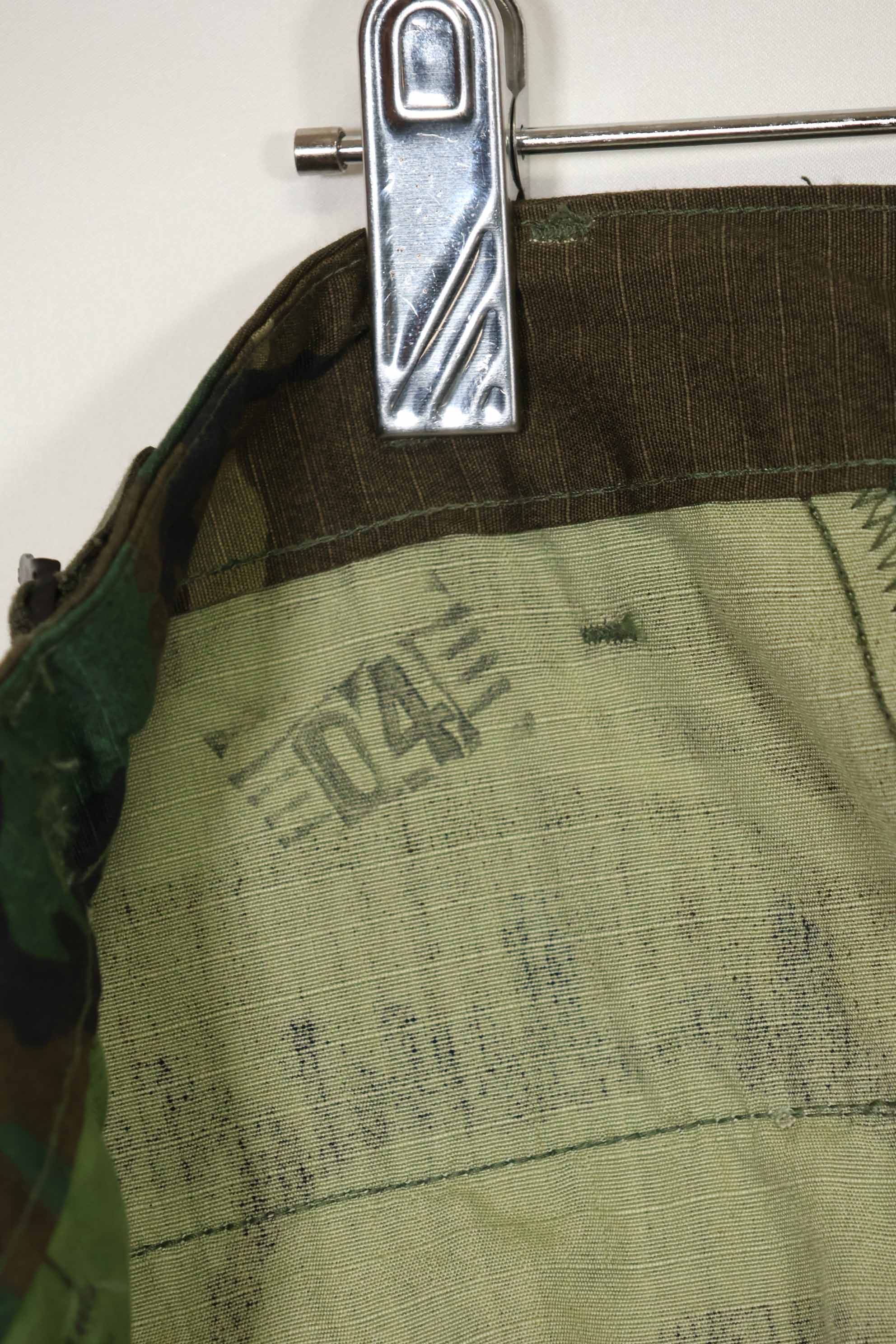 1981年契約　デッドストック　アメリカ軍　ERDL　LCリーフ　ジャングルファティーグパンツ　L-S