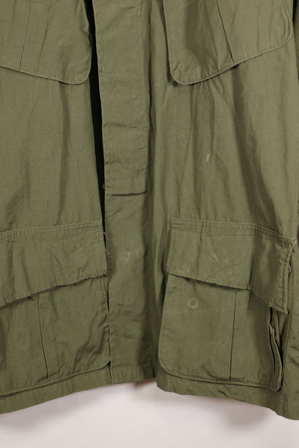 1969 Contract M-R Non Rip 3rd Model Jungle Fatigue Jacket, used, with tape.