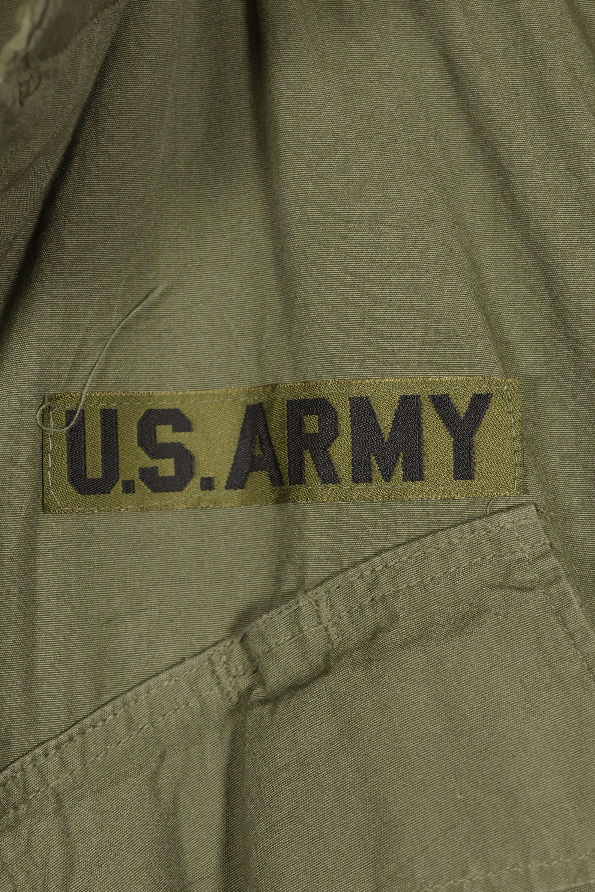 1969 Contract M-R Non Rip 3rd Model Jungle Fatigue Jacket, used, with tape.