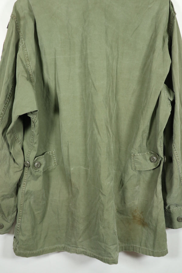 Real 2nd Model Jungle Fatigue Jacket Green Beret Patch Post-Attached Used