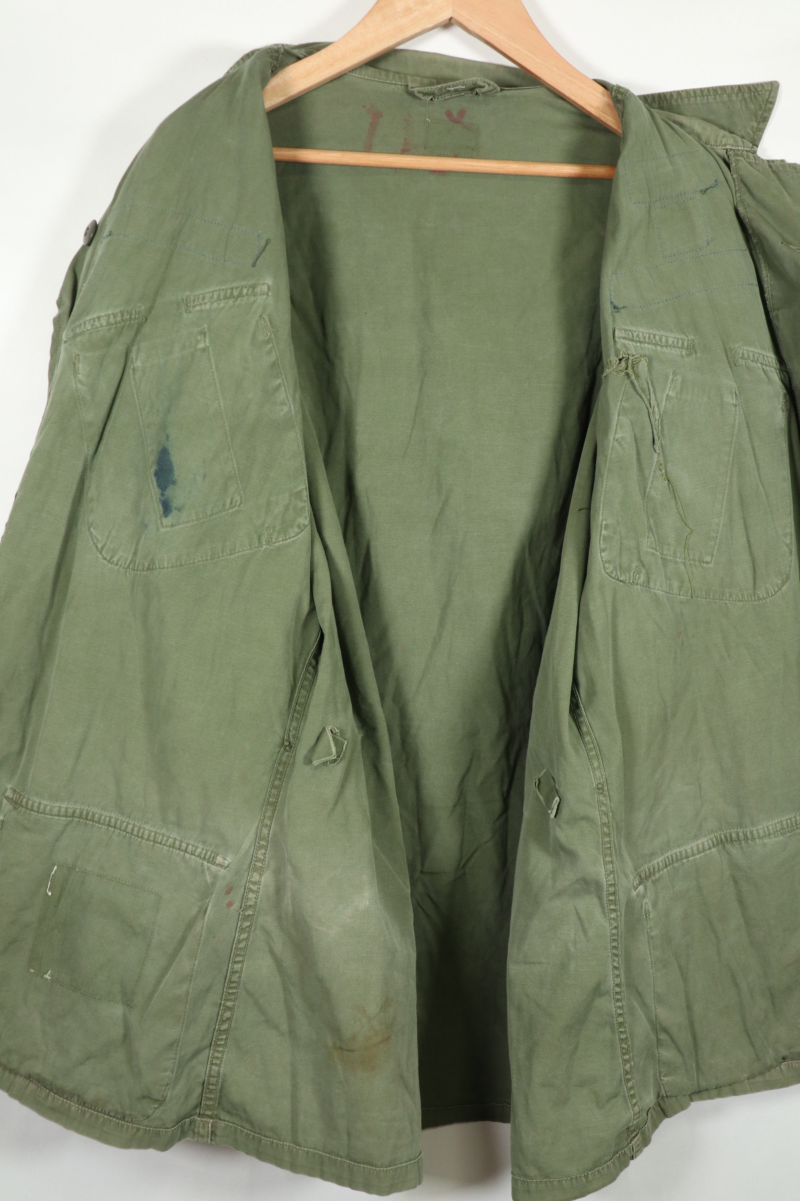 Real 2nd Model Jungle Fatigue Jacket Green Beret Patch Post-Attached Used