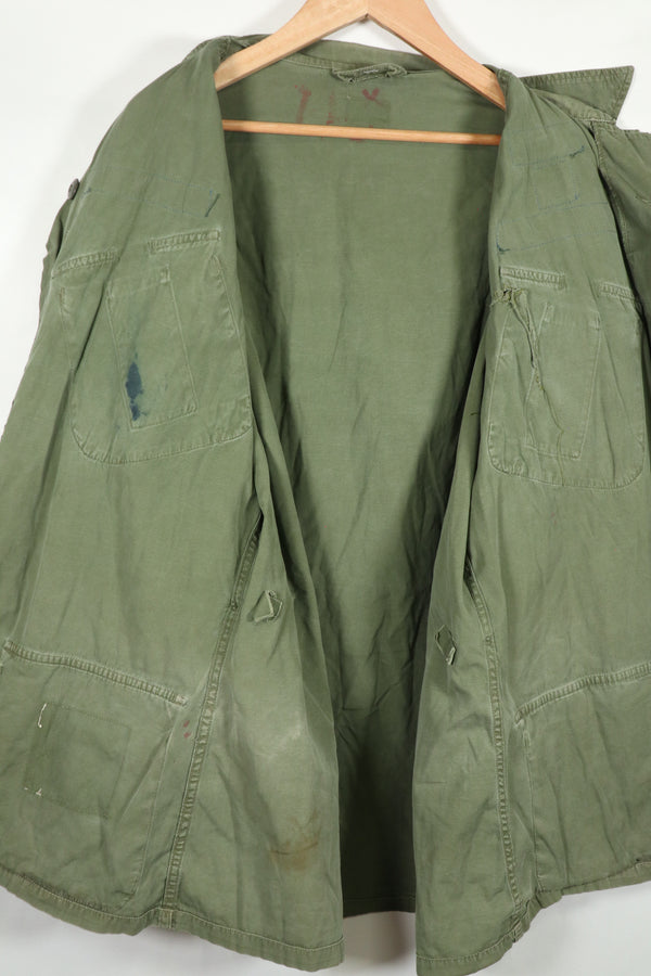 Real 2nd Model Jungle Fatigue Jacket Green Beret Patch Post-Attached Used
