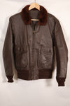 เสื้อแจ็คเก็ต G-1 Flight Jacket ของกองทัพเรือสหรัฐฯ มือสองจากช่วงปี 1950-1960 ไม่มีฉลากสัญญา
