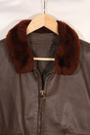 เสื้อแจ็คเก็ต G-1 Flight Jacket ของกองทัพเรือสหรัฐฯ มือสองจากช่วงปี 1950-1960 ไม่มีฉลากสัญญา