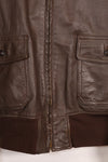 เสื้อแจ็คเก็ต G-1 Flight Jacket ของกองทัพเรือสหรัฐฯ มือสองจากช่วงปี 1950-1960 ไม่มีฉลากสัญญา