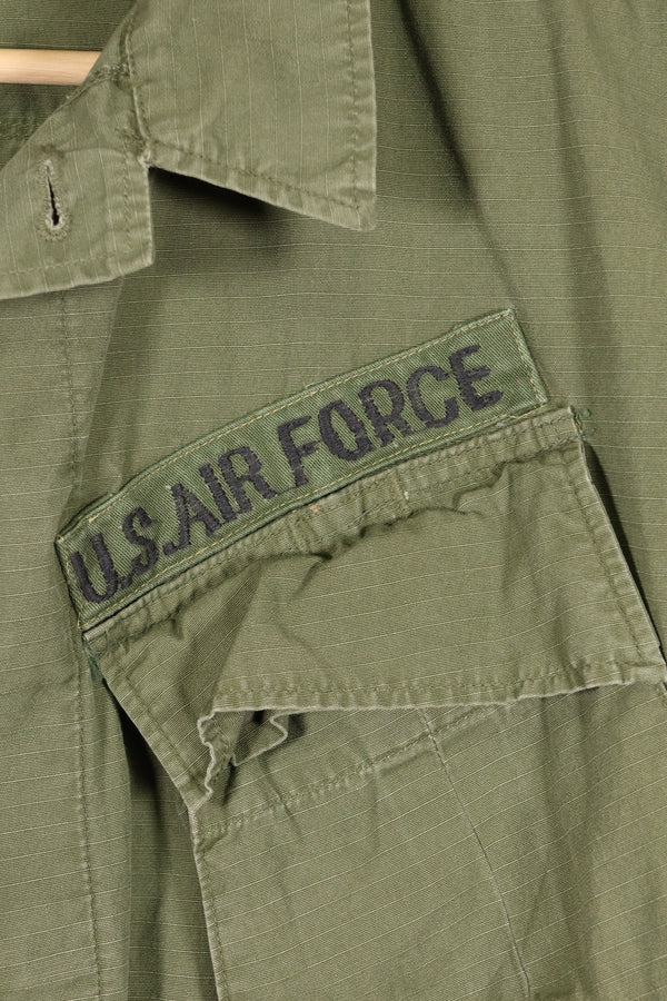 สัญญาปี 1968 M-S พร้อมเทป USAF รุ่นที่ 4 แจ็คเก็ตพรางป่าแบบแขนสั้น ปรับเปลี่ยนแล้ว มือสอง