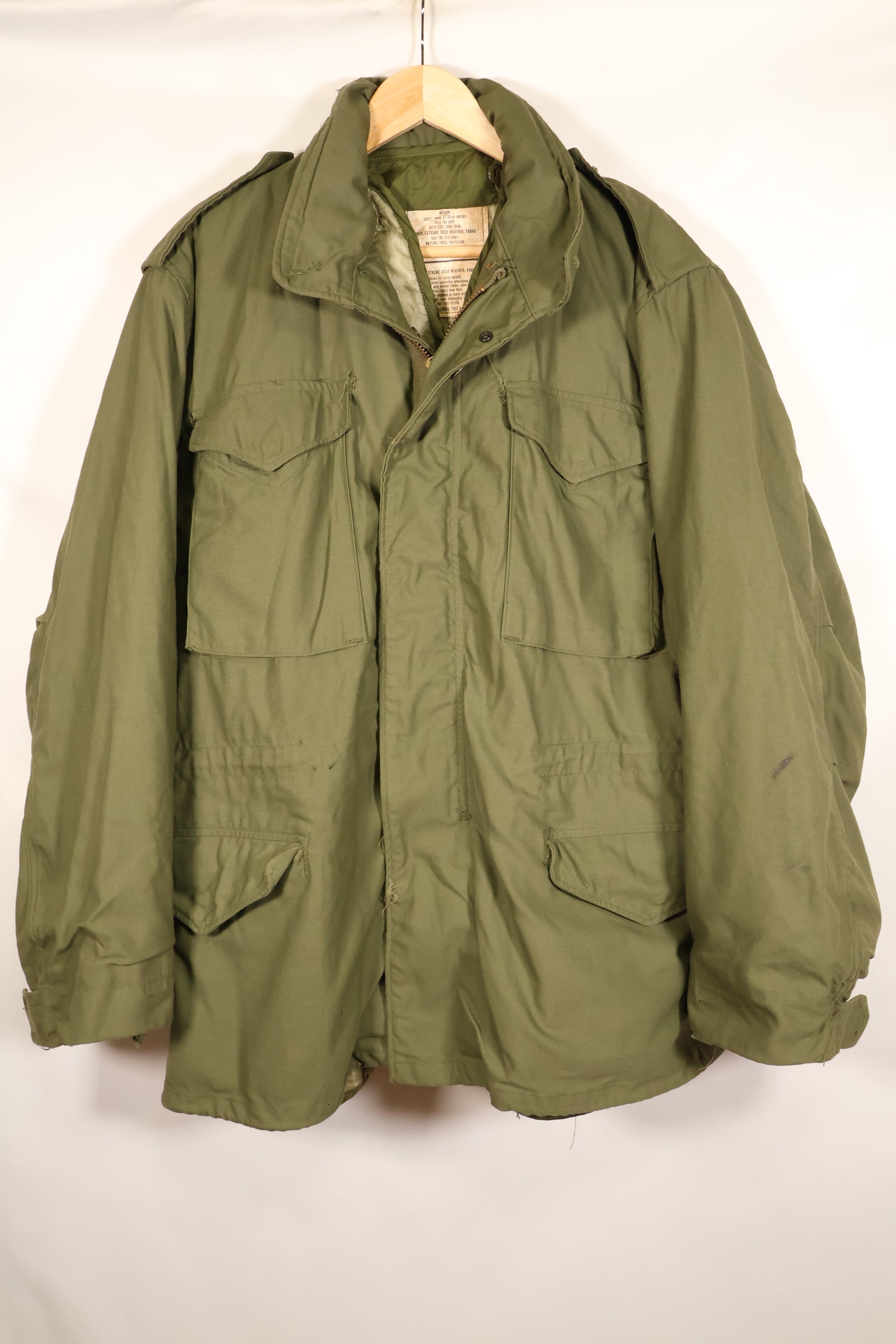 1976 Contract, M-R, U.S. Military, M65 Field Jacket, 1973 M65 Parka Liner, Set, Used