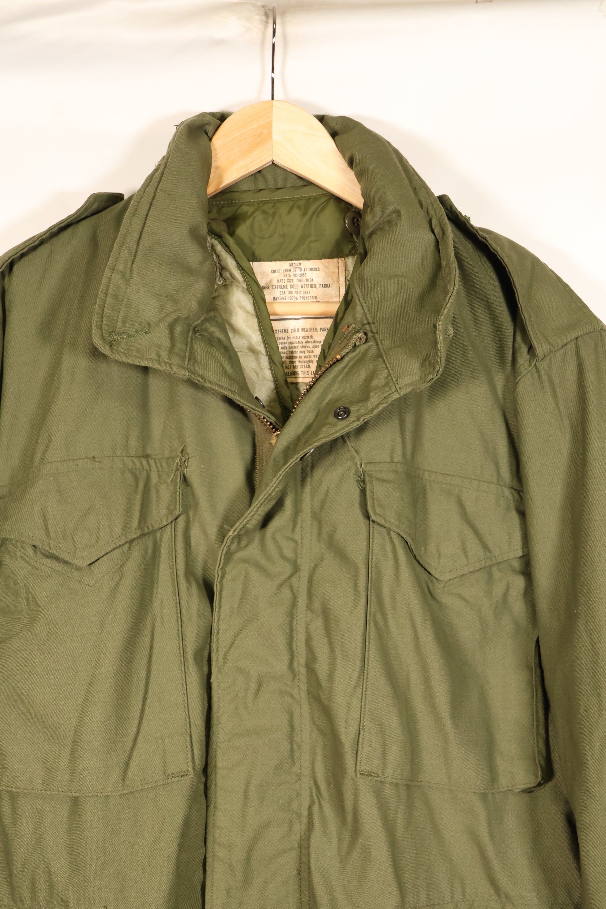1976 Contract, M-R, U.S. Military, M65 Field Jacket, 1973 M65 Parka Liner, Set, Used
