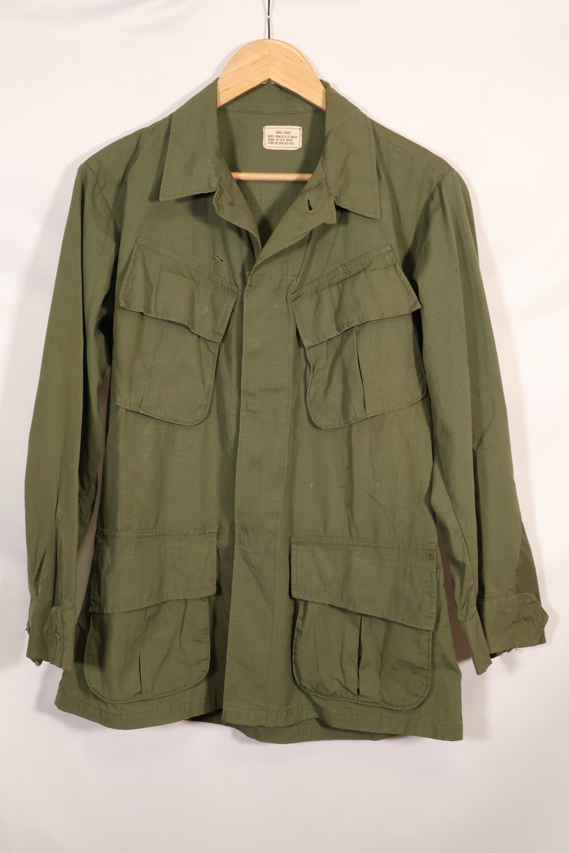 เสื้อแจ็คเก็ต Jungle Fatigue มือสอง รุ่น 4th Model ฤดูใบไม้ผลิ/ฤดูร้อน ปี 1968