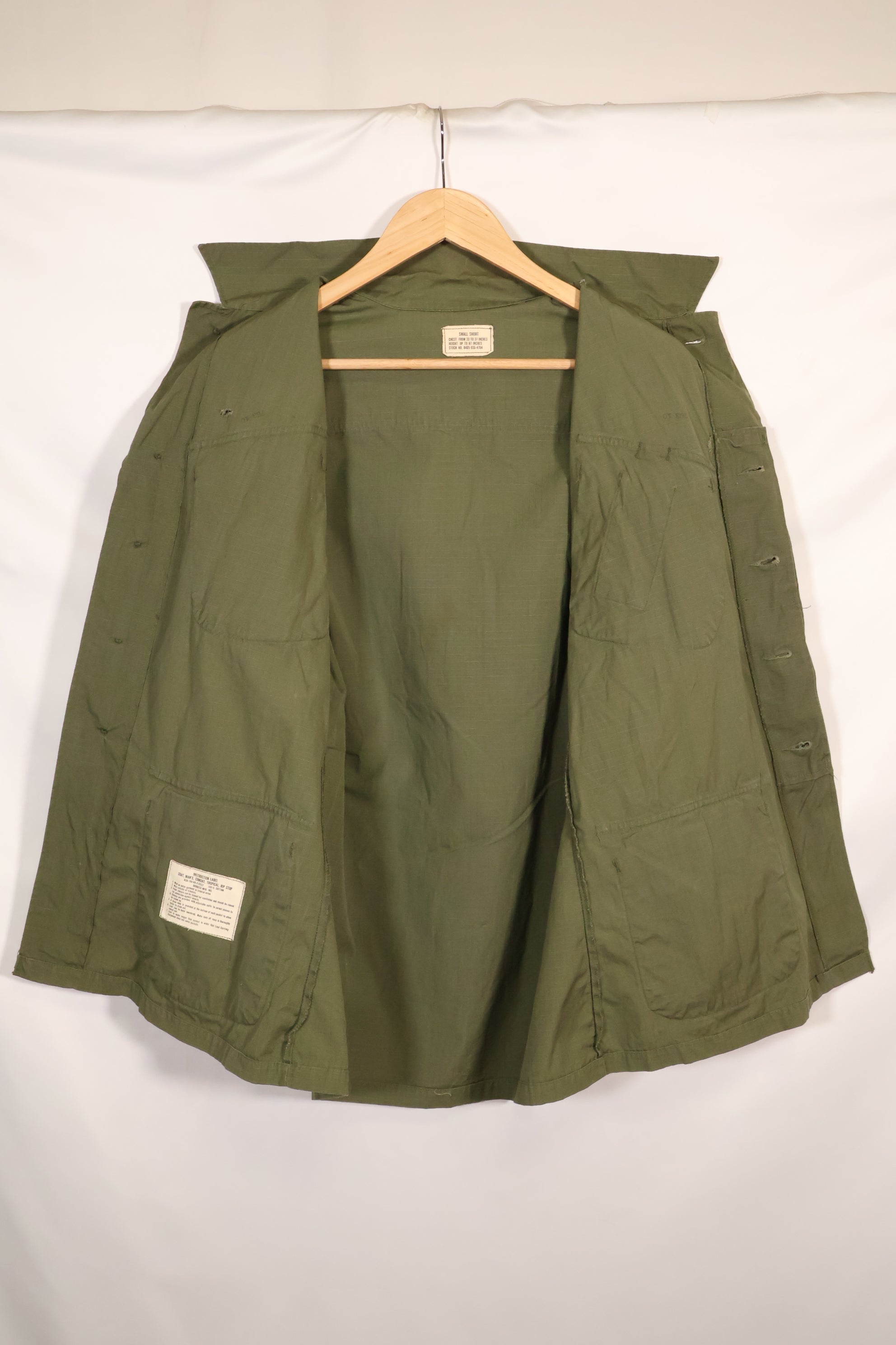 เสื้อแจ็คเก็ต Jungle Fatigue มือสอง รุ่น 4th Model ฤดูใบไม้ผลิ/ฤดูร้อน ปี 1968