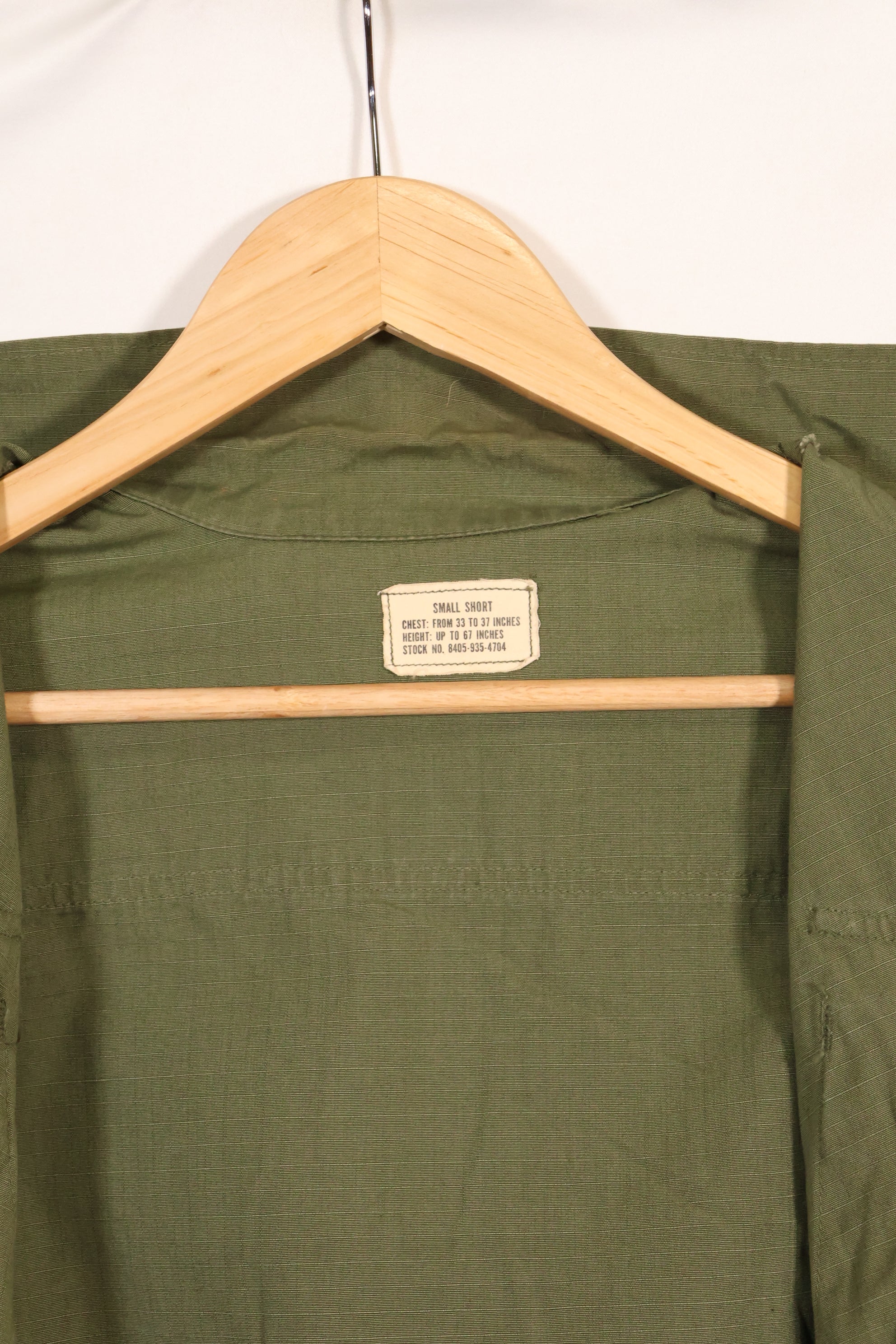 เสื้อแจ็คเก็ต Jungle Fatigue มือสอง รุ่น 4th Model ฤดูใบไม้ผลิ/ฤดูร้อน ปี 1968