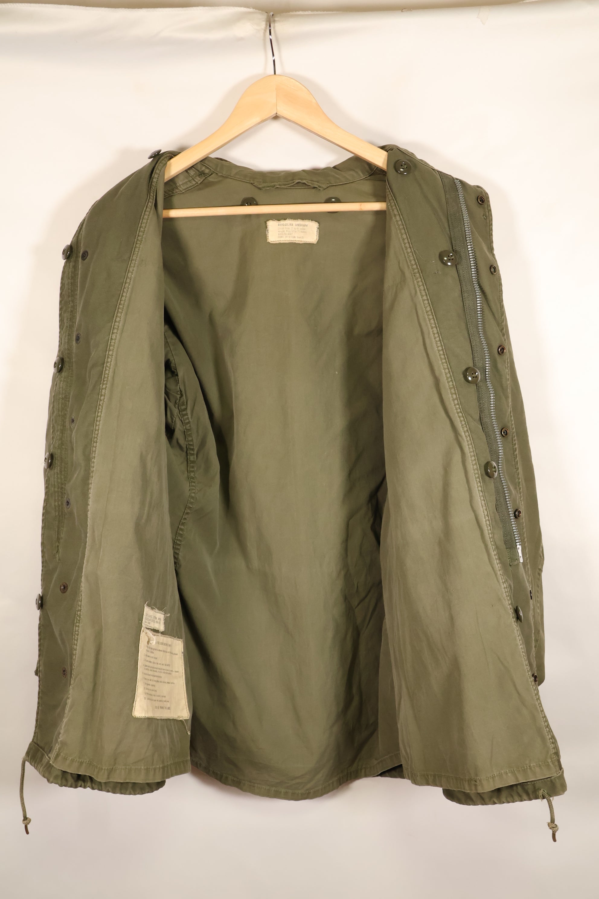 1960年代前半ロット　M-R　アメリカ軍　M51　フィールドジャケット　ライナー付き　中古品