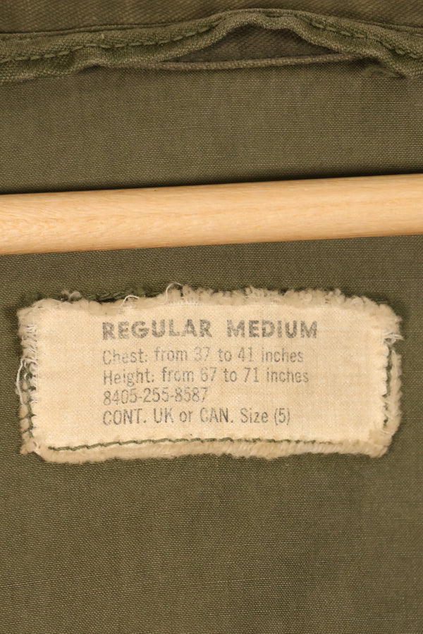 1960年代前半ロット　M-R　アメリカ軍　M51　フィールドジャケット　ライナー付き　中古品